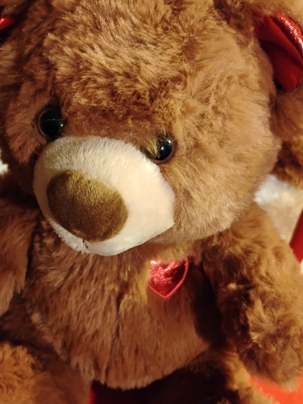 Cuddly Brown Teddy Bear with Red Heart - Kids Toys Stuffed Animal